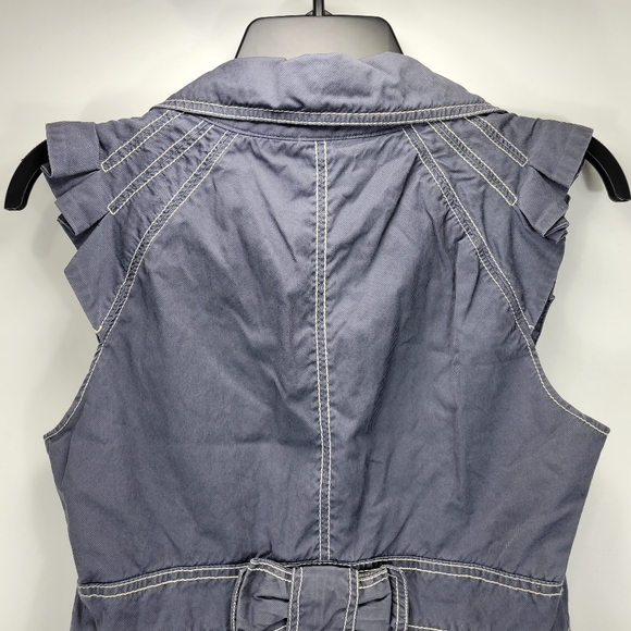 Elevenses Anthropologie Ruffle Button Top Womens 8 Dainty Festival Prairie Boho - Picture 10 of 11